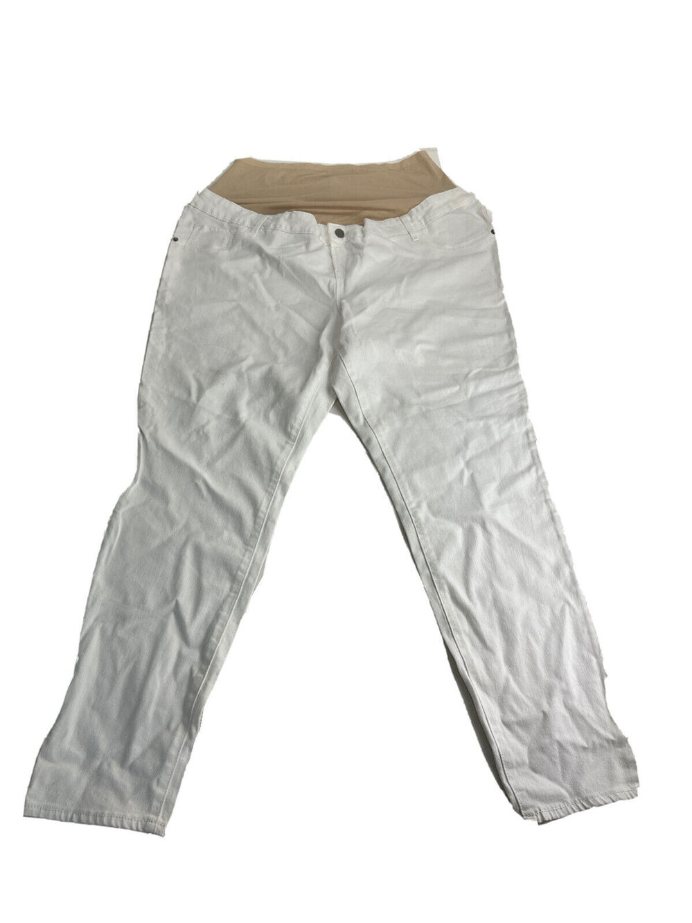 old navy white rockstar super skinny full panel maternity jeans size 18